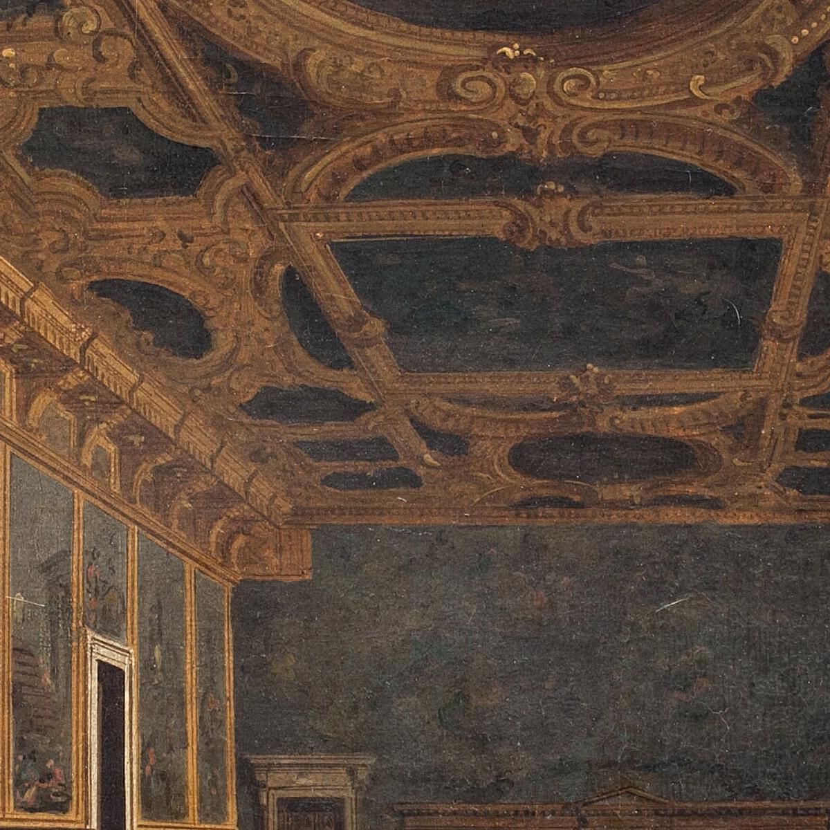 The Doge And Grand Council In Sala Del Maggior Consiglio Canaletto cnl44 quadro stampa su tela