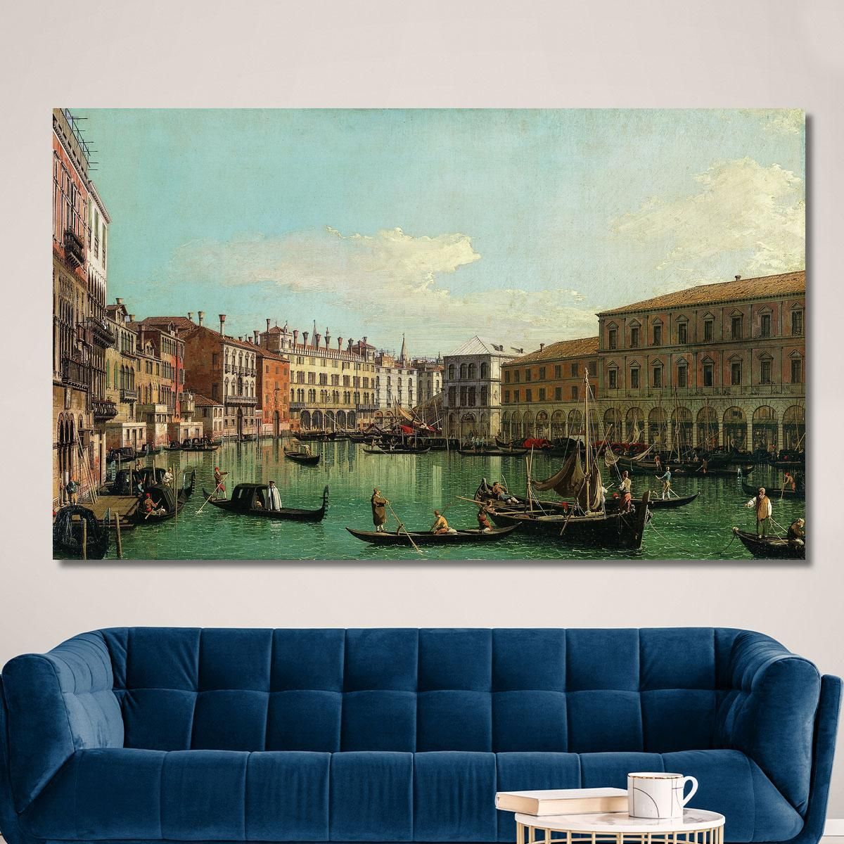 Il Canal Grande Venezia Guardando A Sud Verso Il Ponte Di Rialto Canaletto cnl49 quadro stampa su tela