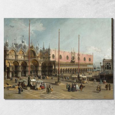 La Piazza San Marco Venezia Canaletto cnl54 quadro stampa su tela