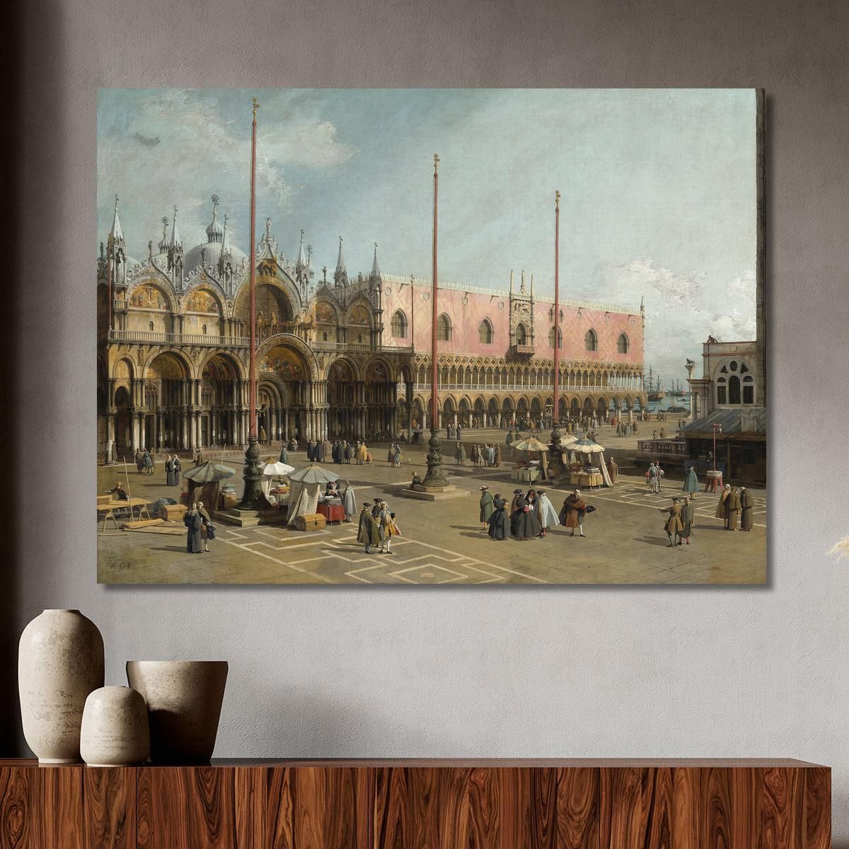 La Piazza San Marco Venezia Canaletto cnl54 quadro stampa su tela