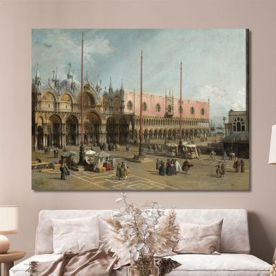 La Piazza San Marco Venezia Canaletto cnl54 quadro stampa su tela