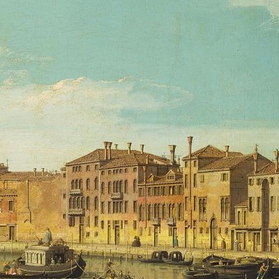 Venice The Canale Di Santa Chiara Canaletto cnl61 quadro stampa su tela