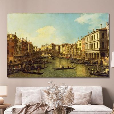 Venezia Il Canal Grande Dal Palazzo Dolfin-Manin Al Ponte Di Rialto Canaletto cnl62 quadro stampa su tela