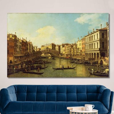 Venezia Il Canal Grande Dal Palazzo Dolfin-Manin Al Ponte Di Rialto Canaletto cnl62 quadro stampa su tela