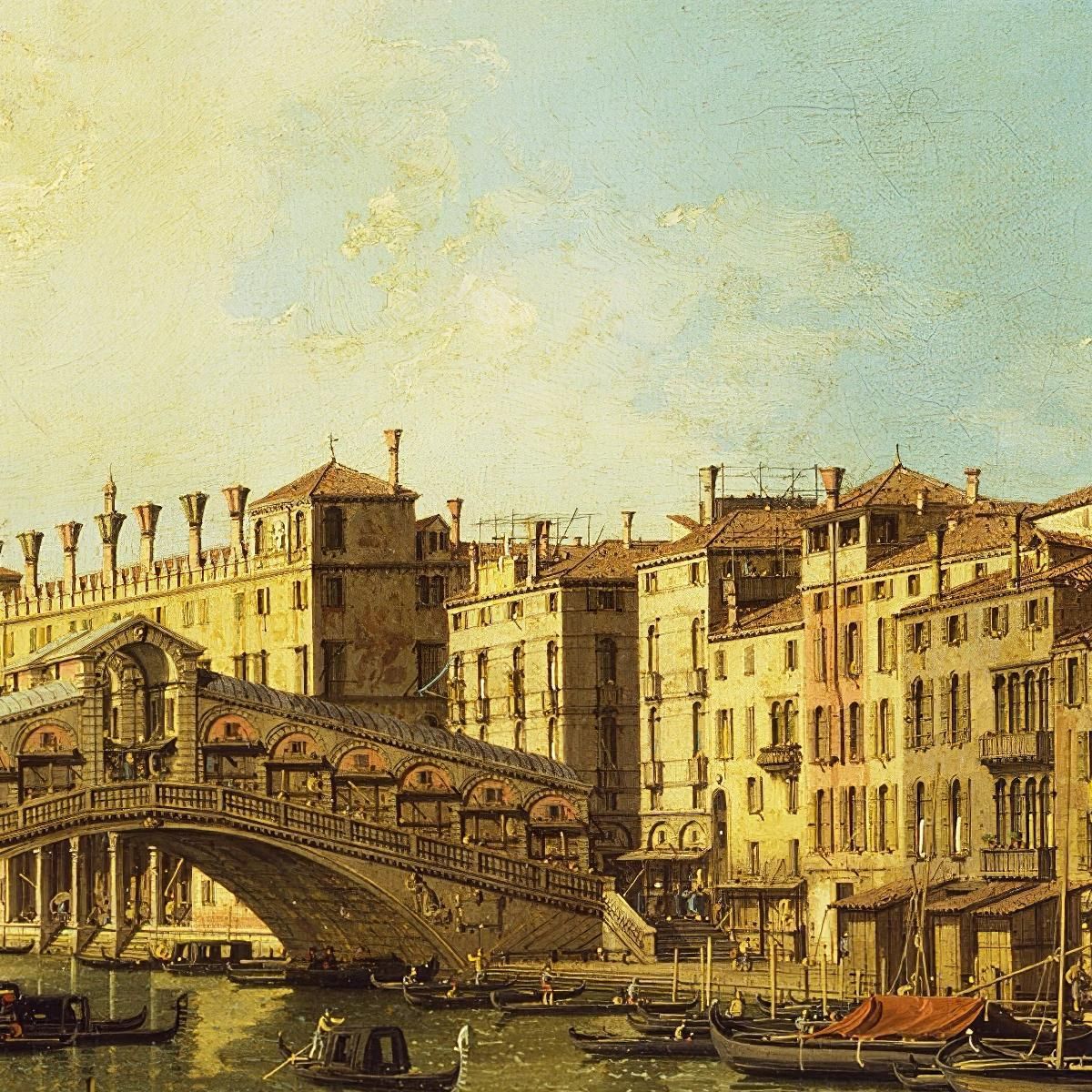 Venezia Il Canal Grande Dal Palazzo Dolfin-Manin Al Ponte Di Rialto Canaletto cnl62 quadro stampa su tela