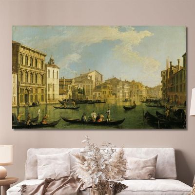 Venezia Il Canal Grande Da Palazzo Flangini A San Marcuola Canaletto cnl63 quadro stampa su tela