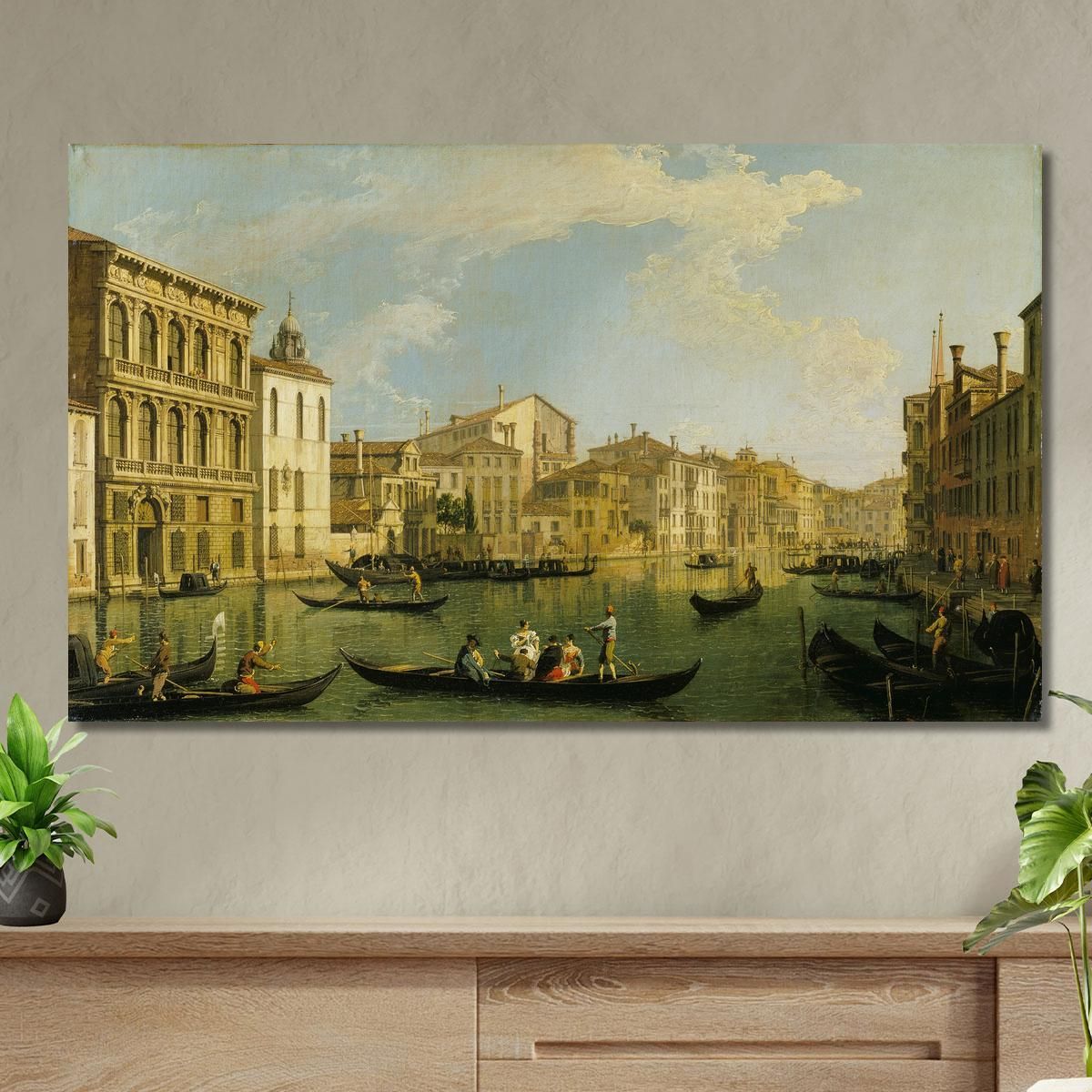 Venezia Il Canal Grande Da Palazzo Flangini A San Marcuola Canaletto cnl63 quadro stampa su tela