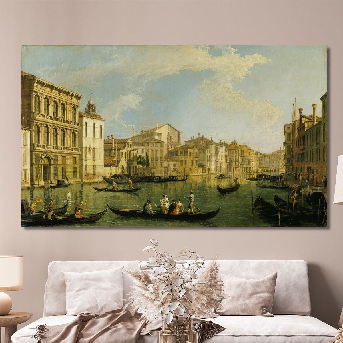 Venezia Il Canal Grande Da Palazzo Flangini A San Marcuola Canaletto cnl63 quadro stampa su tela