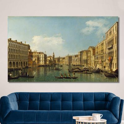 Venezia Il Canal Grande Da Palazzo Foscari Alla Carità Canaletto cnl64 quadro stampa su tela