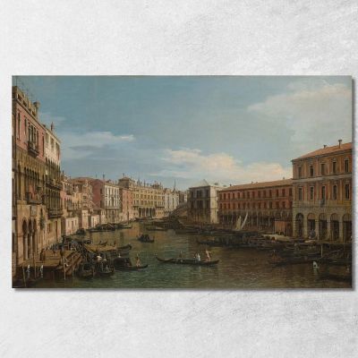 Venezia Il Canal Grande Guardando A Sud Dalla Ca Da Mosto Verso Il Ponte Di Rialto Canaletto cnl66 quadro stampa su tela