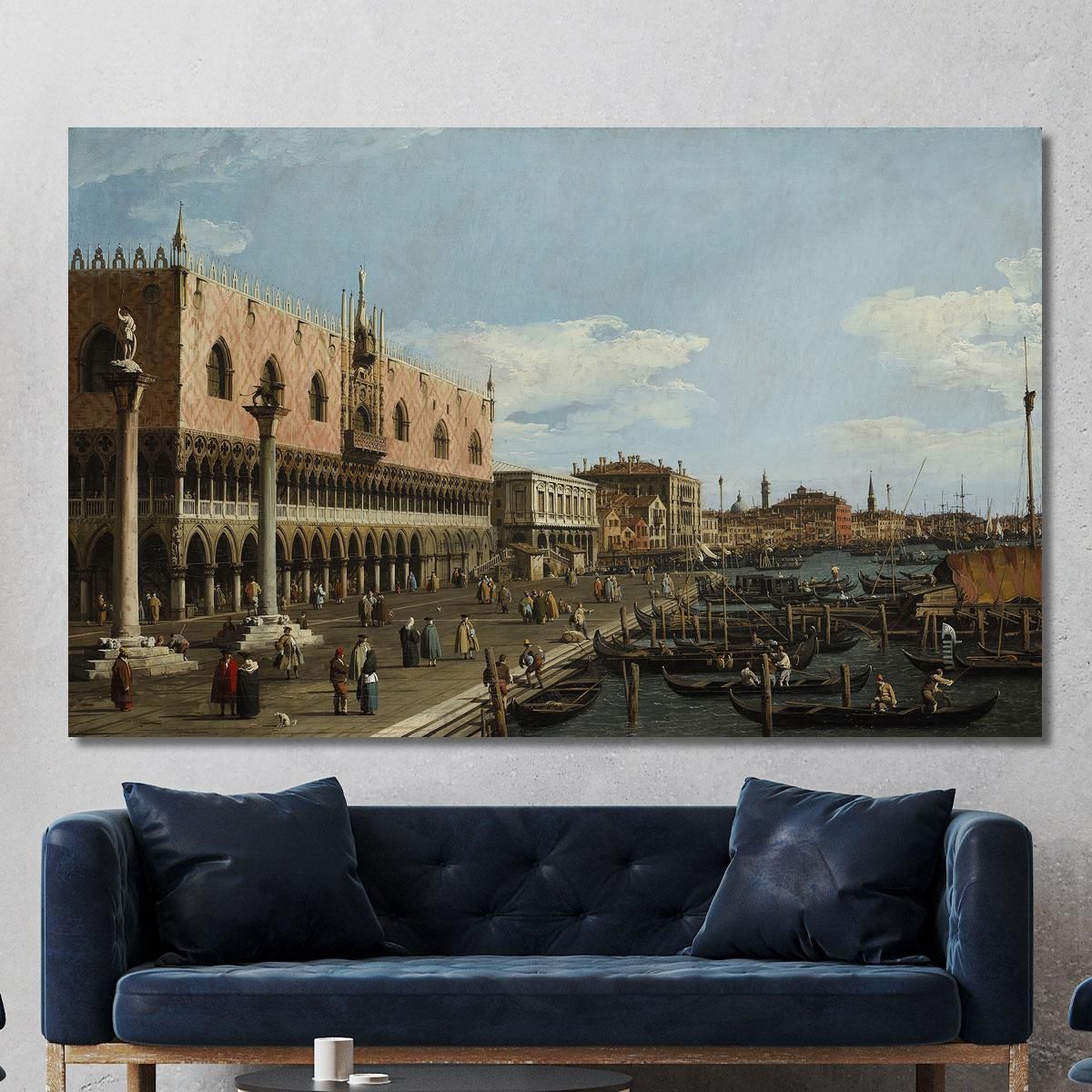 Venice The Riva Degli Schiavoni Canaletto cnl69 quadro stampa su tela