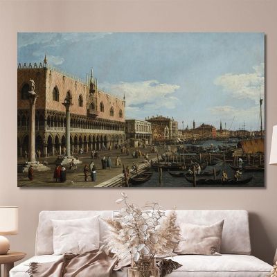 Venice The Riva Degli Schiavoni Canaletto cnl69 quadro stampa su tela