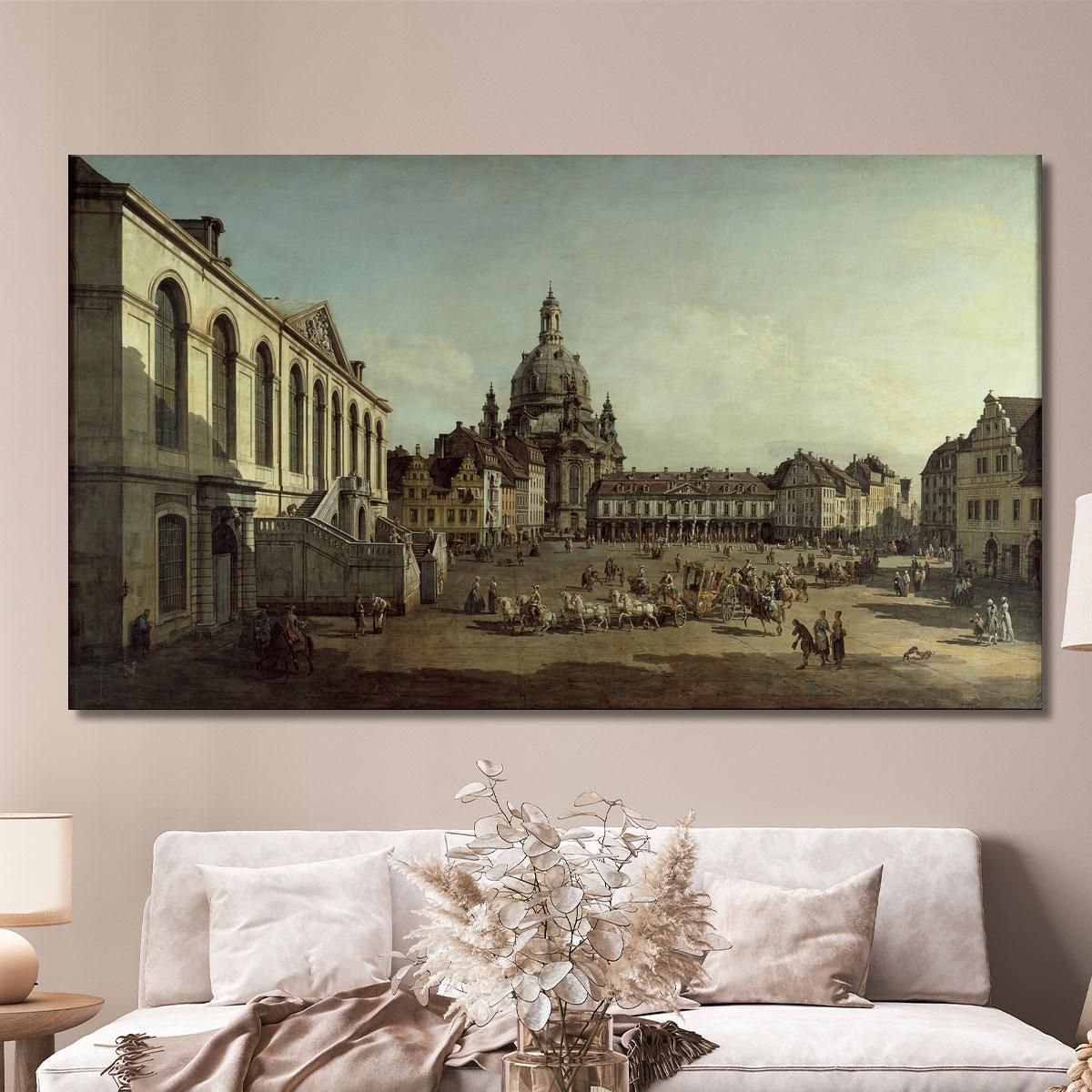 Veduta Del Neumarkt Di Dresda Dallo Jüdenhofe Canaletto cnl73 quadro stampa su tela