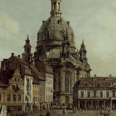 Veduta Del Neumarkt Di Dresda Dallo Jüdenhofe Canaletto cnl73 quadro stampa su tela