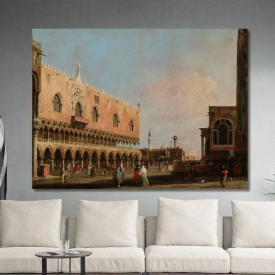 Vue De La Piazzetta San Marco Vers Le Sud Canaletto, cnl74 tableau impression sur toile