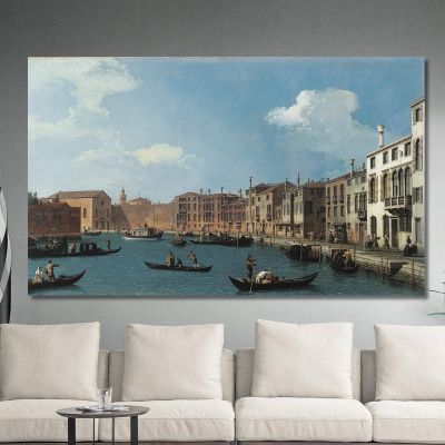 Veduta Del Canale Di Santa Chiara A Venezia Canaletto cnl76 quadro stampa su tela