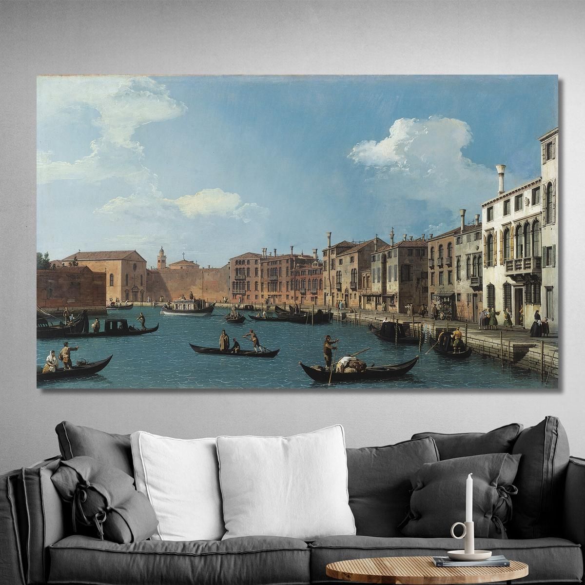 Veduta Del Canale Di Santa Chiara A Venezia Canaletto cnl76 quadro stampa su tela