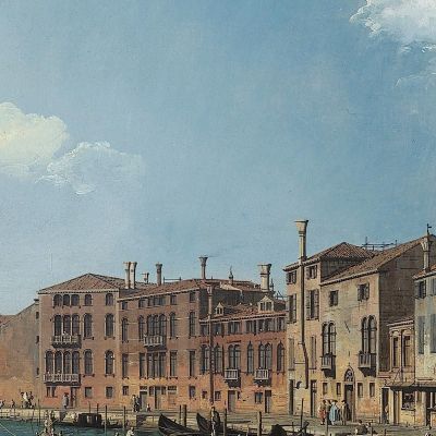 Veduta Del Canale Di Santa Chiara A Venezia Canaletto cnl76 quadro stampa su tela