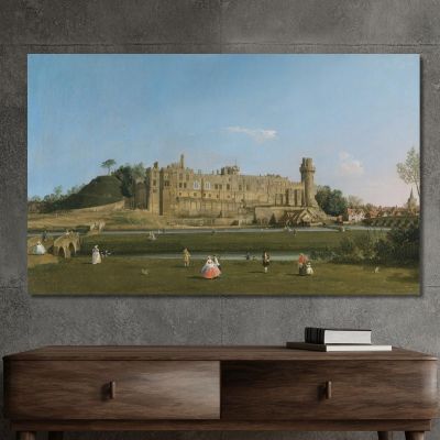 Castello Di Warwick Canaletto cnl77 quadro stampa su tela