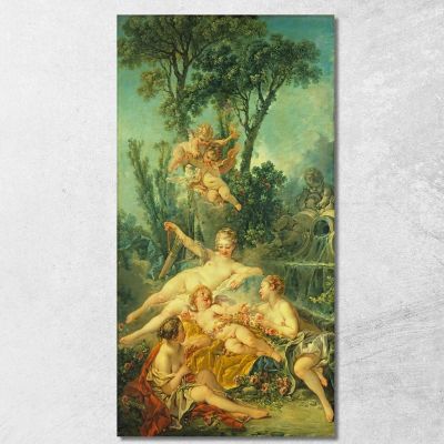 Tableau Impression Sur Toile Vénus Et Cupidon 2, D'après François Boucher, Fbc106