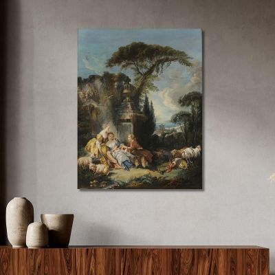 Scène Pastorale 2 François Boucher, fbc63 tableau impression sur toile