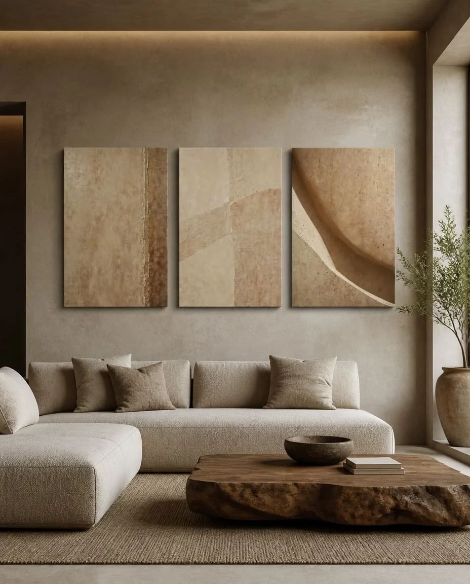 Japandi Beige Abstract Collection