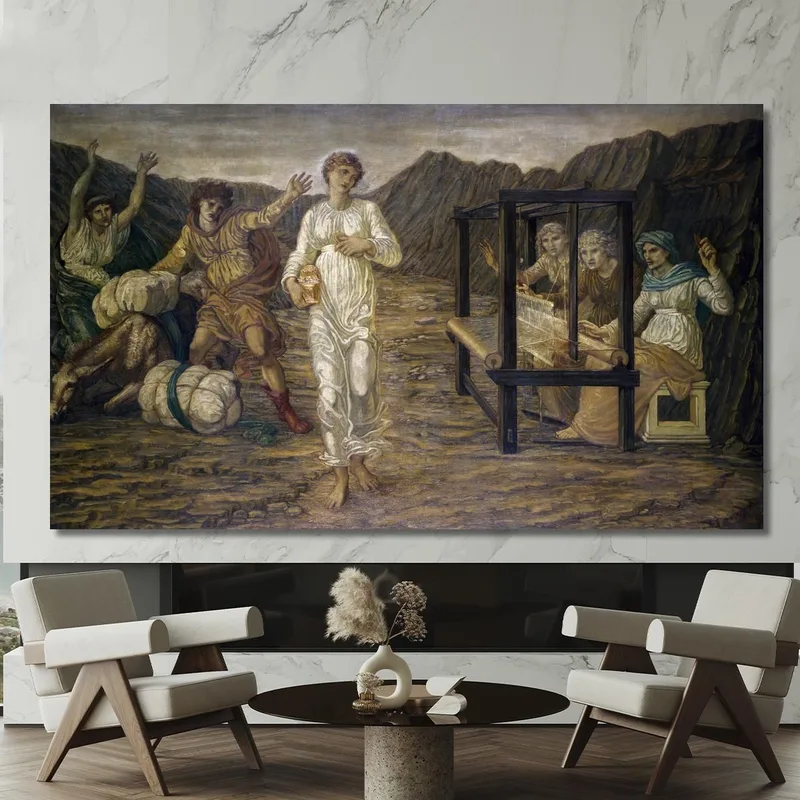 Cupid And Psyche - Palace Green Murals - Psyche Set By Venus The Task Edward Burne Jones