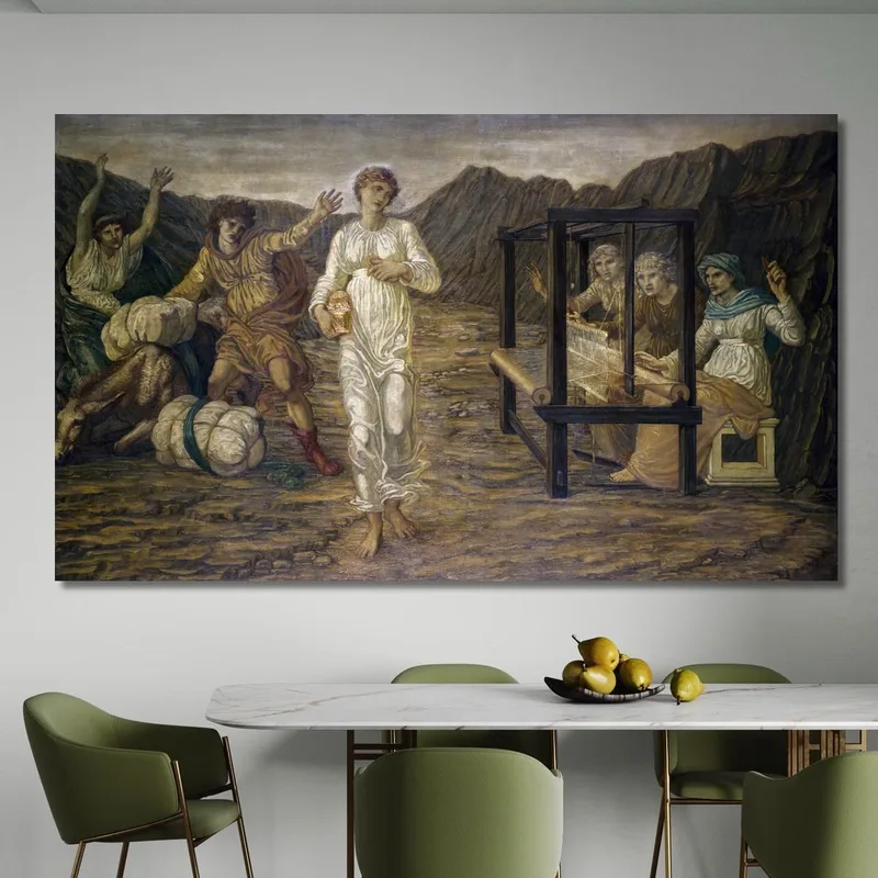 Cupid And Psyche - Palace Green Murals - Psyche Set By Venus The Task Edward Burne Jones