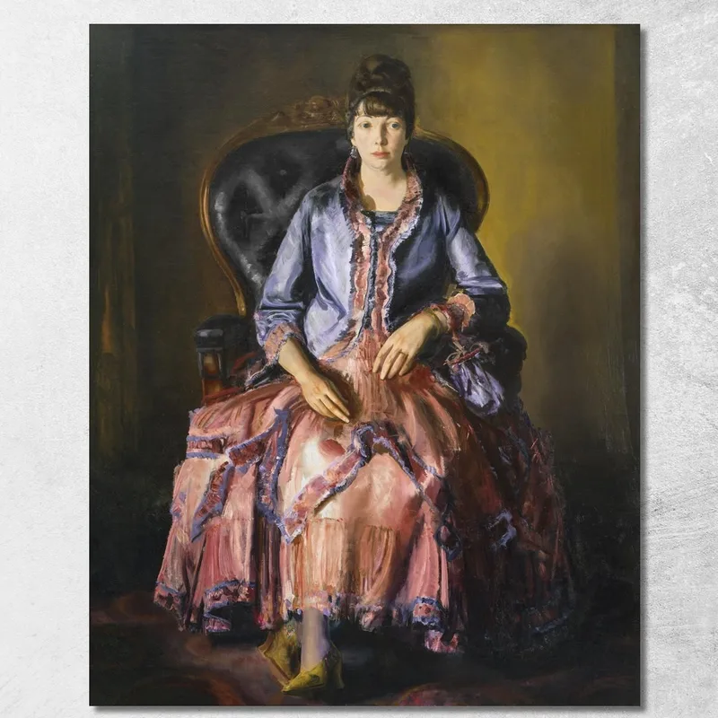 Emma In Einem Lila Kleid George Bellows drucken auf leinwand