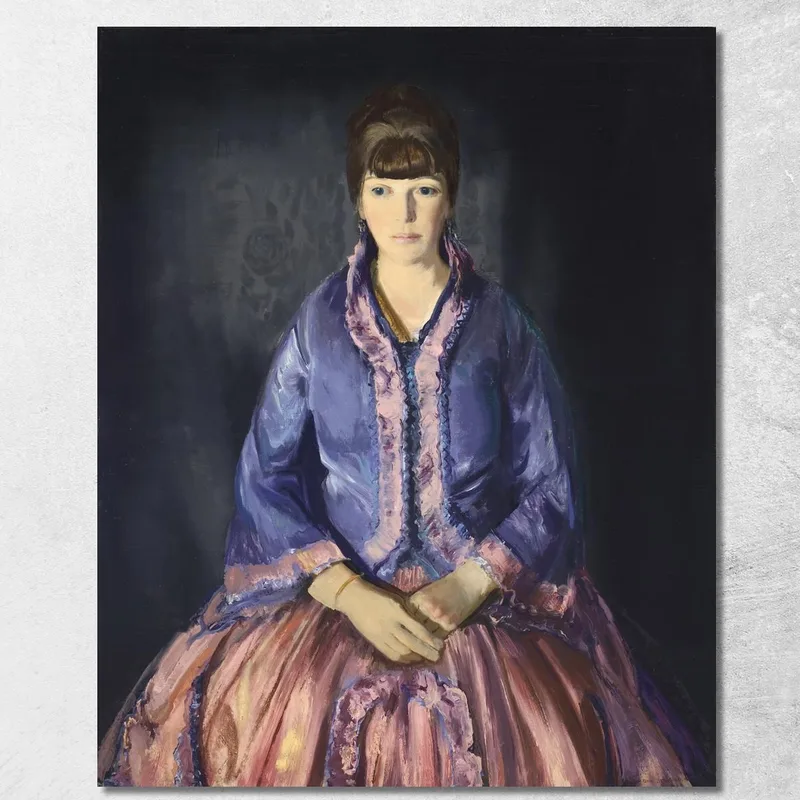 Emma Im Lila Kleid George Bellows drucken auf leinwand