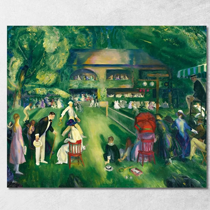 Tennis In Newport George Bellows drucken auf leinwand