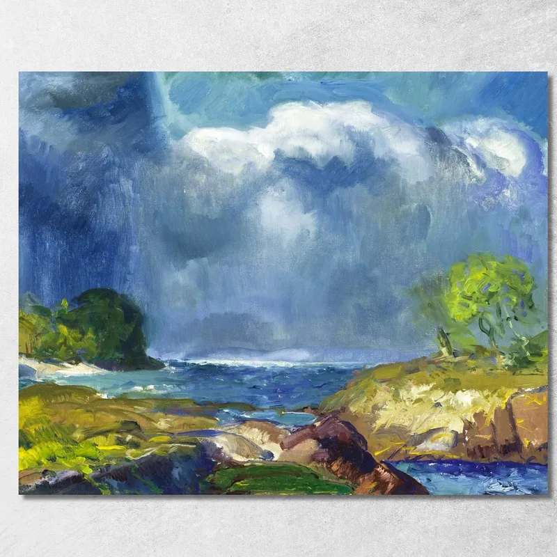 Der Kommende Sturm George Bellows drucken auf leinwand