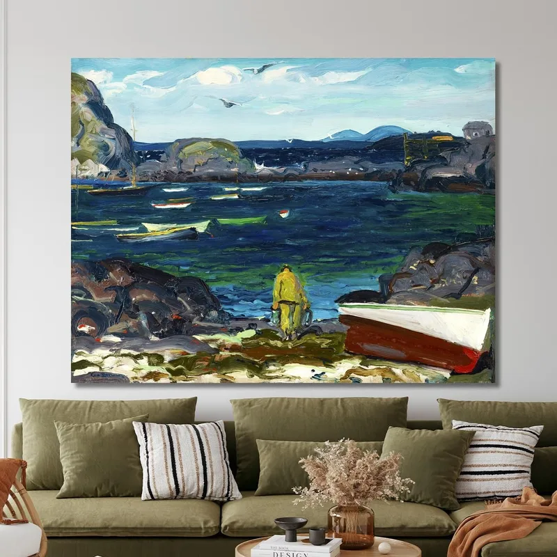 El Puerto De La Costa De Monhegan Maine George Bellows