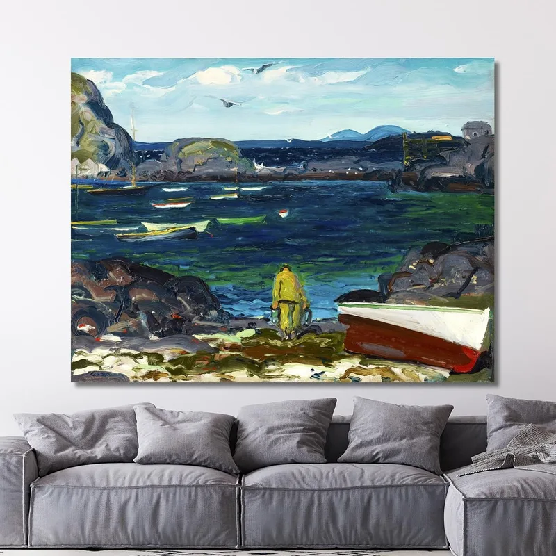 El Puerto De La Costa De Monhegan Maine George Bellows