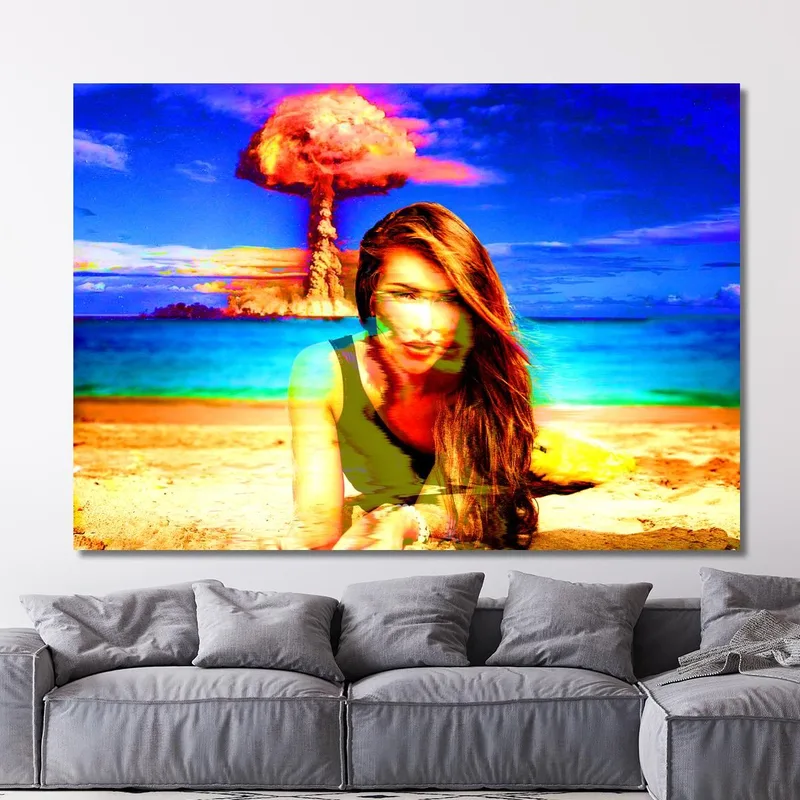 Quadro Astratto Bikini Con Abbronzatura Atomica