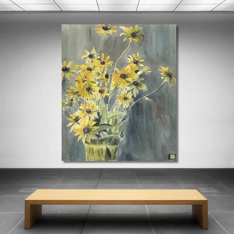 Vase Mit Rudbeckien Hannah Borger Overbeck