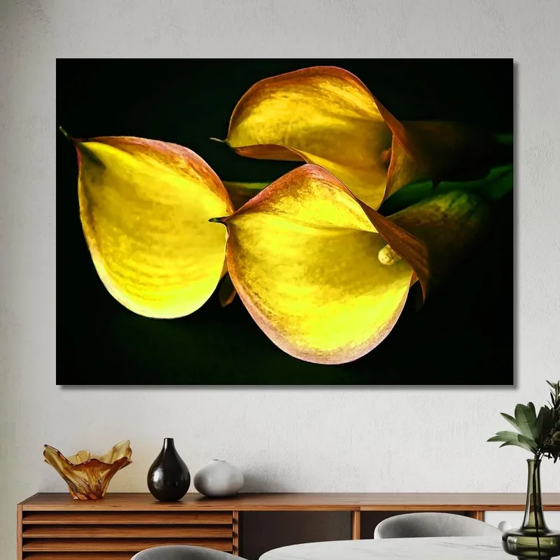 Abstraktes Gemälde Zarte Calla