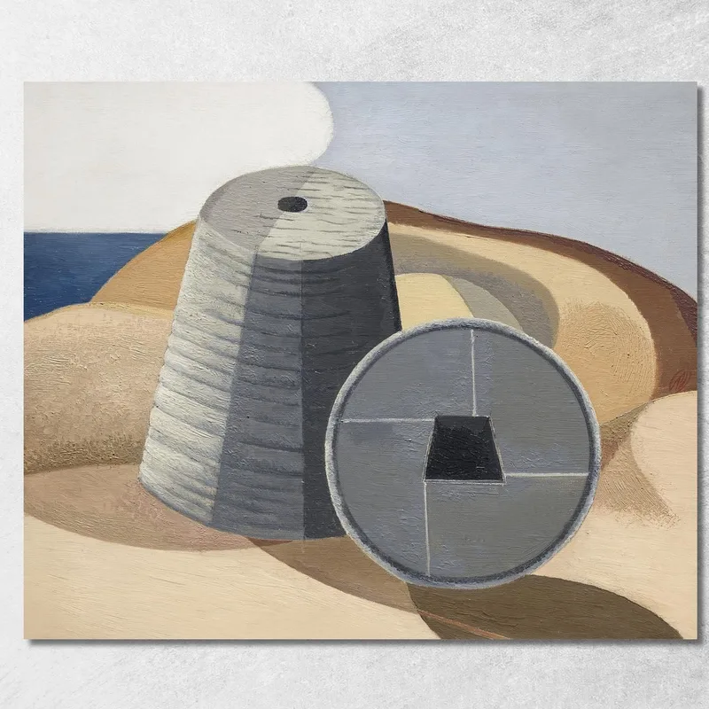 Mineralische Objekte Paul Nash drucken auf leinwand