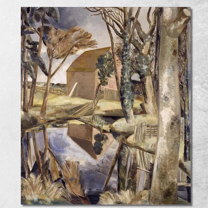 Oxenbridge Teich Paul Nash drucken auf leinwand