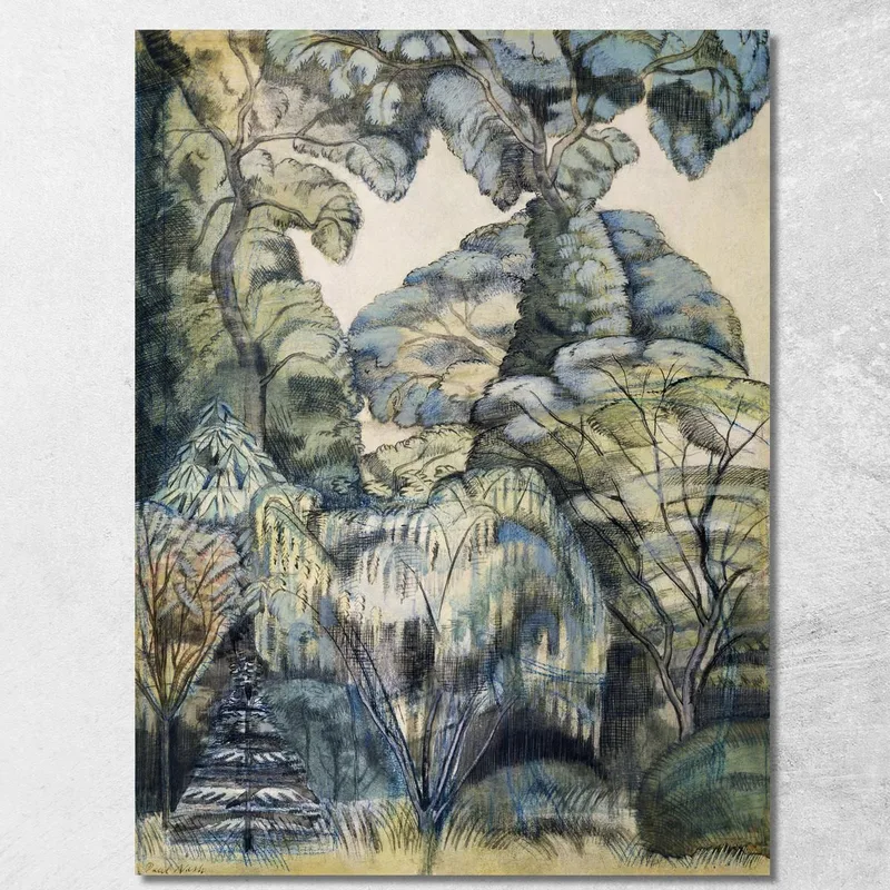 Bäume Im Vogelgarten Iver Heath Paul Nash drucken auf leinwand