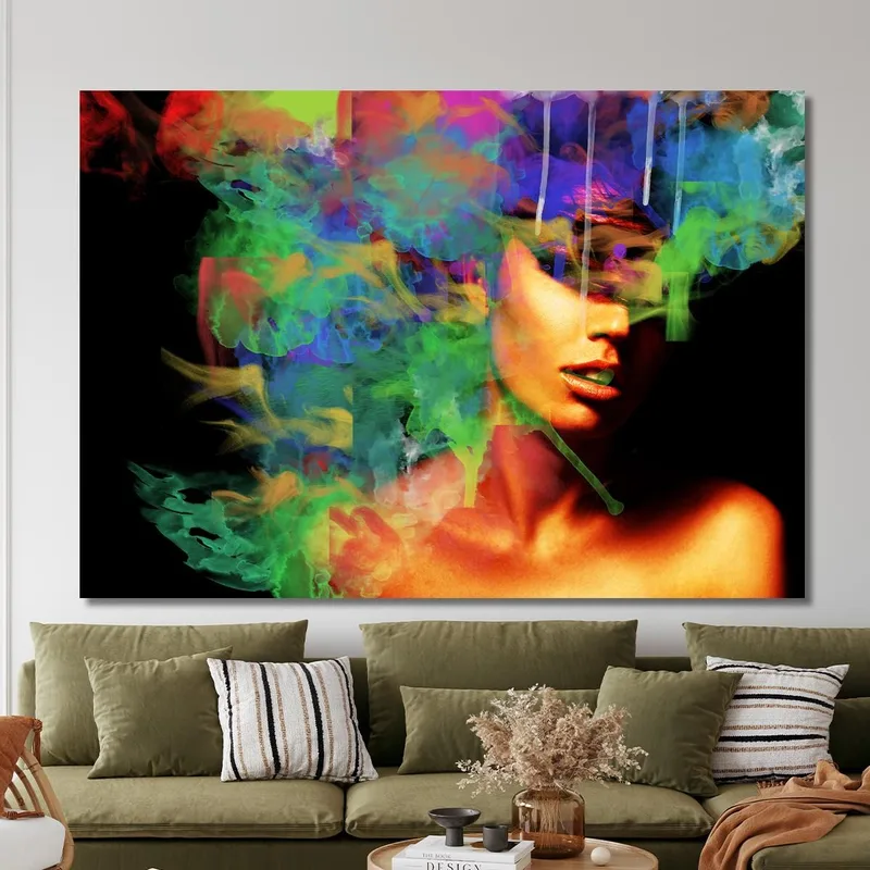 Abstract Painting Woman'S Hair