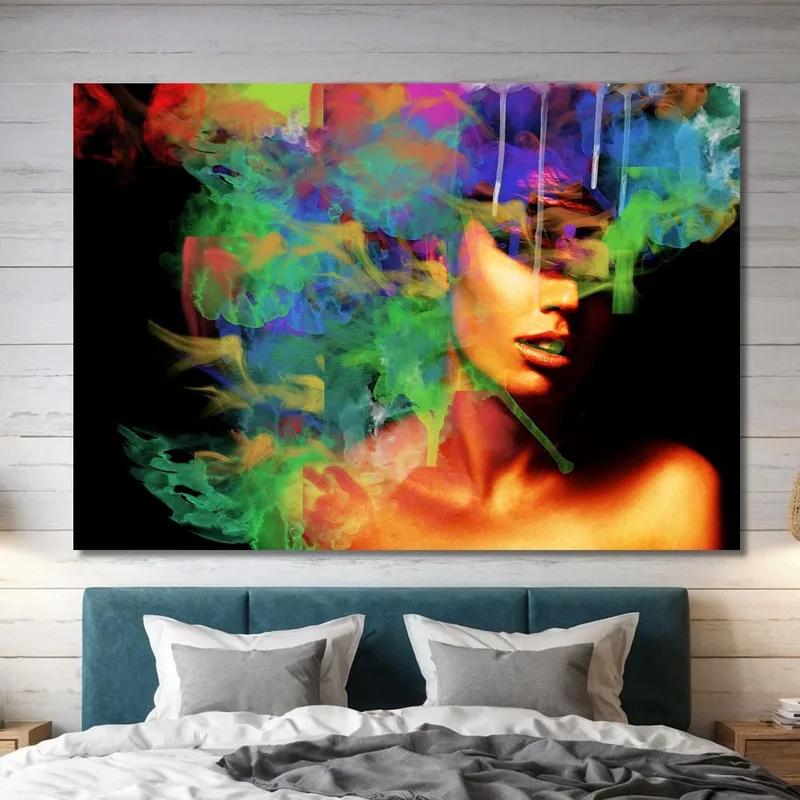 Abstract Painting Woman'S Hair
