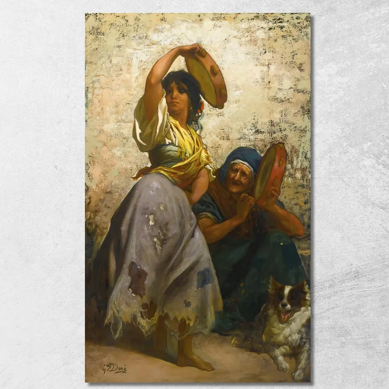 Una Zingara Che Balla Lo Zorongo Doré Gustave quadro stampa su tela