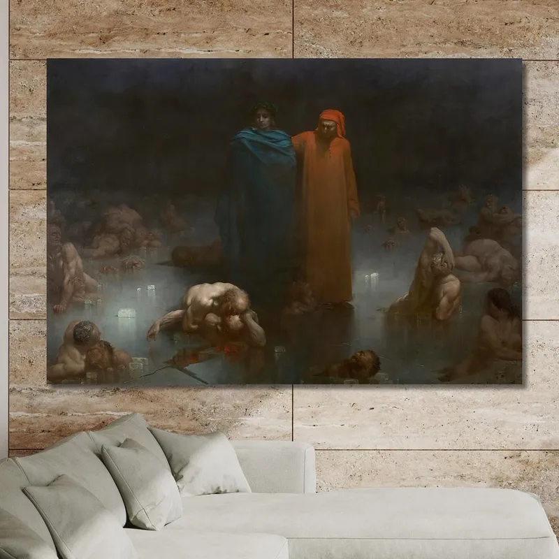 Dante Y Virgilio En El Noveno Círculo Del Infierno Doré Gustave