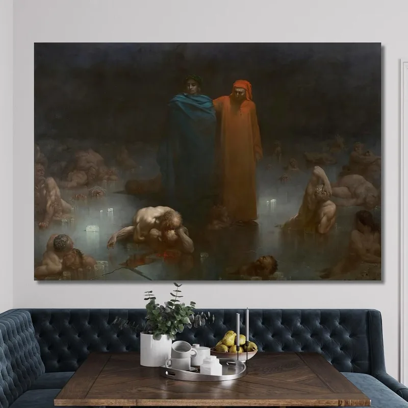 Dante Y Virgilio En El Noveno Círculo Del Infierno Doré Gustave