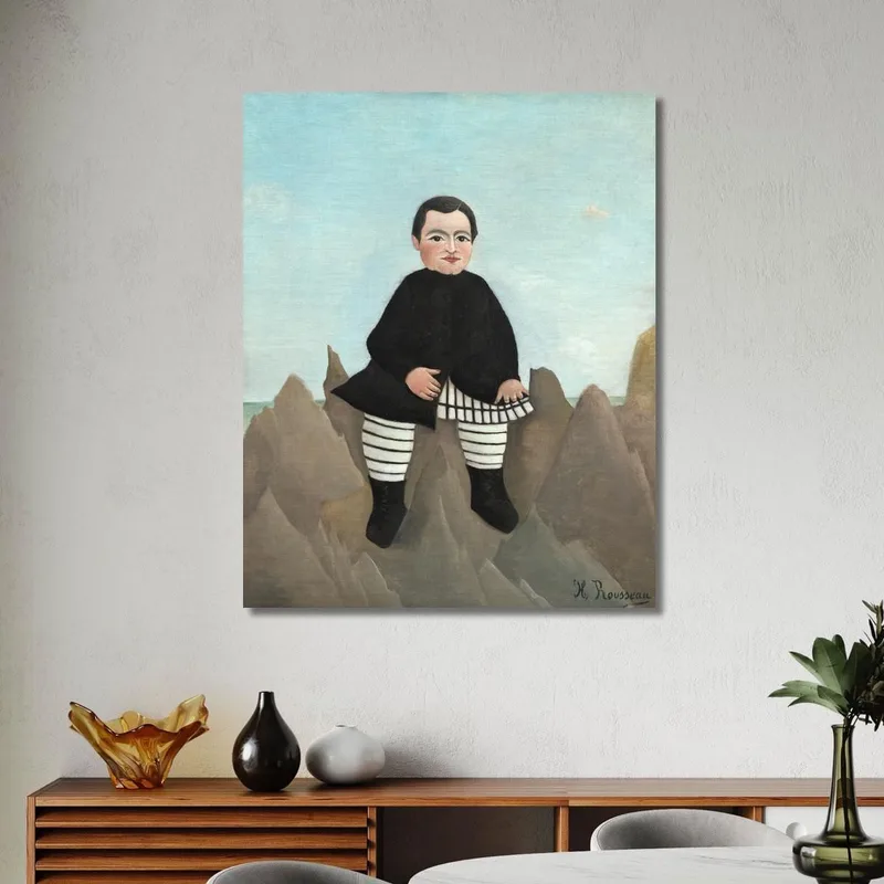 Ragazzo Sulle Rocce1 Henri Rousseau