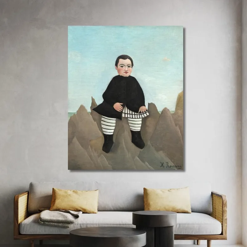 Ragazzo Sulle Rocce1 Henri Rousseau