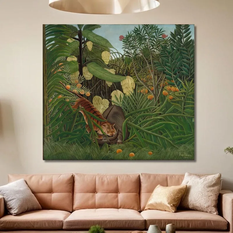 Lotta Tra Una Tigre E Un Bufalo Henri Rousseau