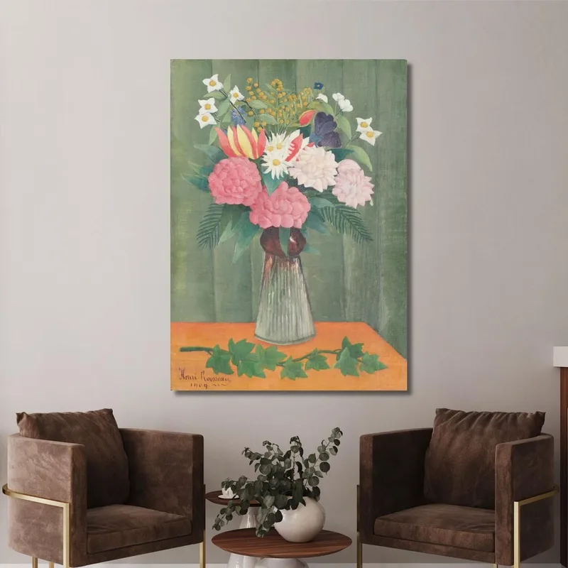 Fiori In Un Vaso Henri Rousseau