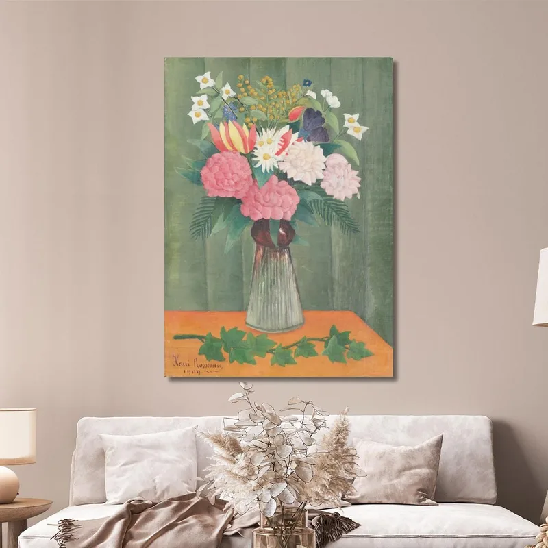 Fiori In Un Vaso Henri Rousseau